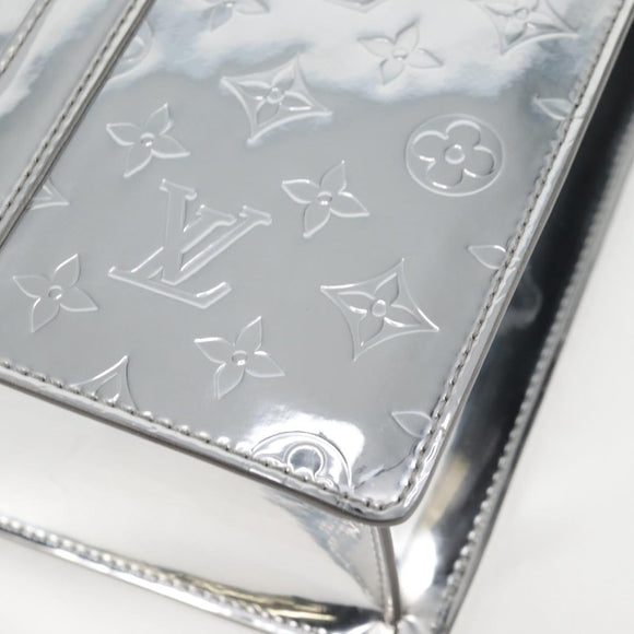 LOUIS VUITTON Monogram Miroir Sac Plat Bag Silver Argent M45884 LV Auth nb472M