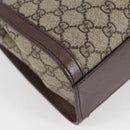 GUCCI GG Supreme Web Sherry Line Bag PVC 2way Beige Gold 547551 Auth nb475M-12