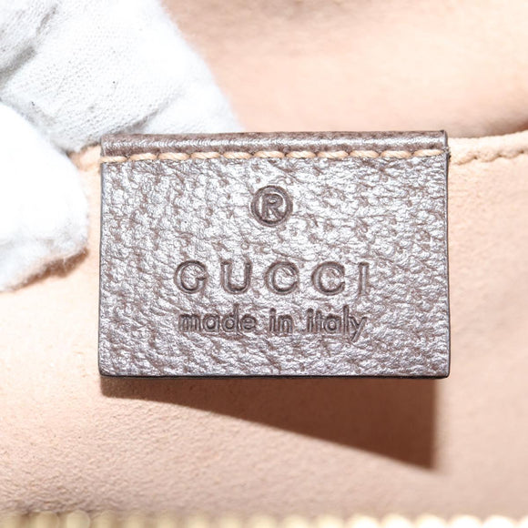 GUCCI GG Supreme Web Sherry Line Bag PVC 2way Beige Gold 547551 Auth nb475M