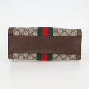 GUCCI GG Supreme Web Sherry Line Bag PVC 2way Beige Gold 547551 Auth nb475M-9