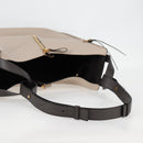 LOEWE Anagram Hammock Shoulder Bag Leather Beige Gold Auth nb477M-7