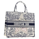 Christian Dior Book Tote Tote Bag Canvas Navy Auth nb483M-1