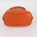 HERMES Togo Sokelly Note Cover Leather Orange Silver Auth nb488M-10