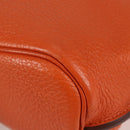 HERMES Togo Sokelly Note Cover Leather Orange Silver Auth nb488M-13