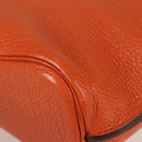 HERMES Togo Sokelly Note Cover Leather Orange Silver Auth nb488M-15