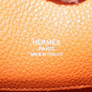 HERMES Togo Sokelly Note Cover Leather Orange Silver Auth nb488M-21