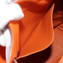 HERMES Togo Sokelly Note Cover Leather Orange Silver Auth nb488M-27