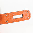 HERMES Togo Sokelly Note Cover Leather Orange Silver Auth nb488M-28