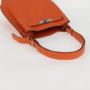 HERMES Togo Sokelly Note Cover Leather Orange Silver Auth nb488M-7