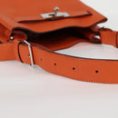 HERMES Togo Sokelly Note Cover Leather Orange Silver Auth nb488M-8