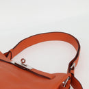 HERMES Togo Sokelly Note Cover Leather Orange Silver Auth nb488M-9