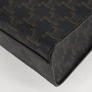 CELINE Triomphe Vertical Cabas Tote Bag PVC Leather Black Gold Auth nb490M-19