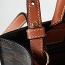 CELINE Triomphe Vertical Cabas Tote Bag PVC Leather Black Gold Auth nb490M-9