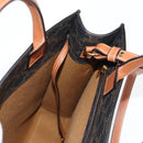 CELINE Triomphe Vertical Cabas Tote Bag PVC Leather Black Gold Auth nb490M-22