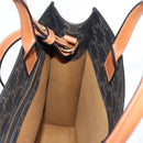 CELINE Triomphe Vertical Cabas Tote Bag PVC Leather Black Gold Auth nb490M-23