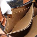 CELINE Triomphe Vertical Cabas Tote Bag PVC Leather Black Gold Auth nb490M-25