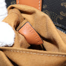 CELINE Triomphe Vertical Cabas Tote Bag PVC Leather Black Gold Auth nb490M-11