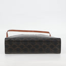 CELINE Triomphe Vertical Cabas Shoulder Bag PVC Leather Black Gold Auth nb491M-5