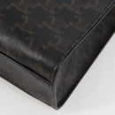 CELINE Triomphe Vertical Cabas Shoulder Bag PVC Leather Black Gold Auth nb491M-17