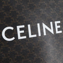 CELINE Triomphe Vertical Cabas Shoulder Bag PVC Leather Black Gold Auth nb491M-20
