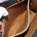 CELINE Triomphe Vertical Cabas Shoulder Bag PVC Leather Black Gold Auth nb491M-10