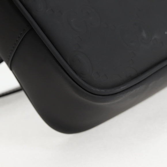 GUCCI Guccissima Shoulder Bag Leather Black 771321 Auth nb492M