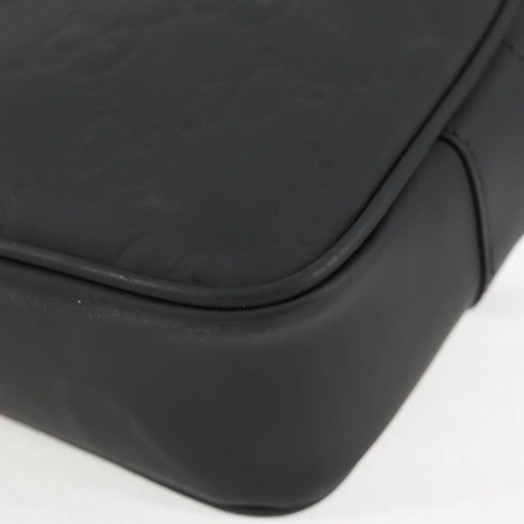 GUCCI Guccissima Shoulder Bag Leather Black 771321 Auth nb492M