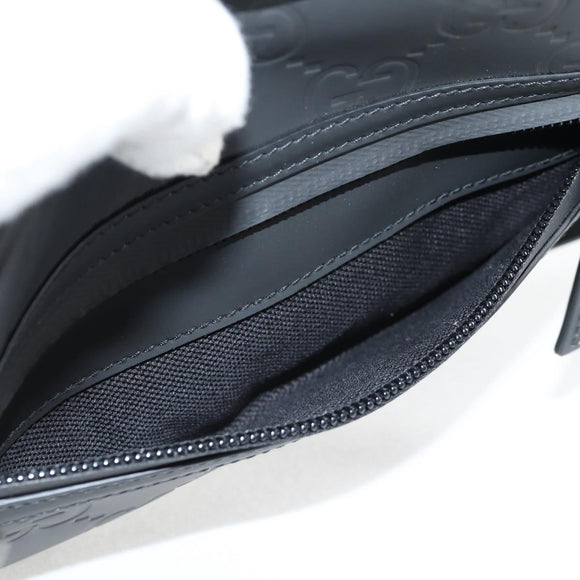 GUCCI Guccissima Shoulder Bag Leather Black 771321 Auth nb492M