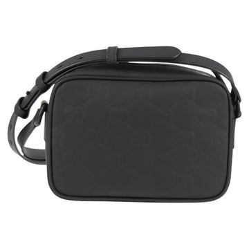 GUCCI Guccissima Shoulder Bag Leather Black 771321 Auth nb492M - 0