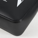 VALENTINO Shoulder Bag Leather Black Silver Auth nb493M-14