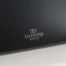 VALENTINO Shoulder Bag Leather Black Silver Auth nb493M-17