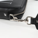 VALENTINO Shoulder Bag Leather Black Silver Auth nb493M-10