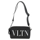 VALENTINO Shoulder Bag Leather Black Silver Auth nb493M-13