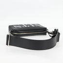 VALENTINO Shoulder Bag Leather Black Silver Auth nb493M-7