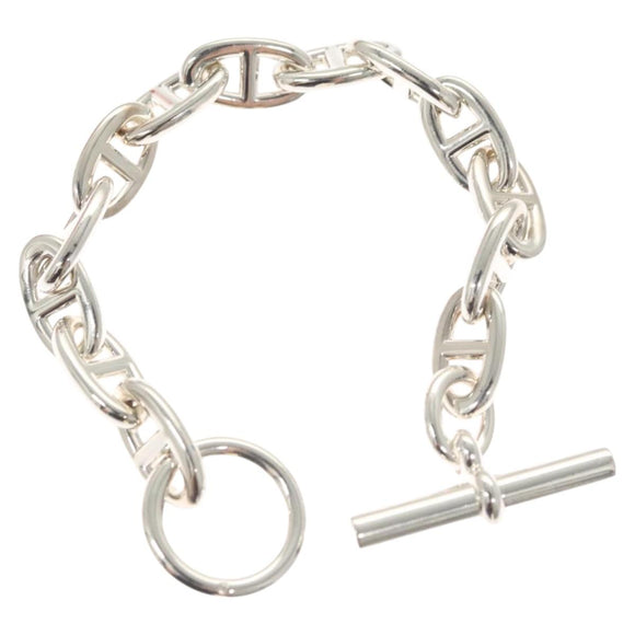 HERMES Chaine d'Ancre MM Bracelet Ag925 Silver Auth nb497SM