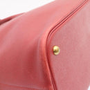 HERMES Bolide 37 Hand Bag Leather Red Auth nh122SA-16