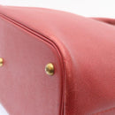 HERMES Bolide 37 Hand Bag Leather Red Auth nh122SA-17
