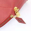 HERMES Bolide 37 Hand Bag Leather Red Auth nh122SA-18