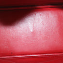 HERMES Bolide 37 Hand Bag Leather Red Auth nh122SA-9