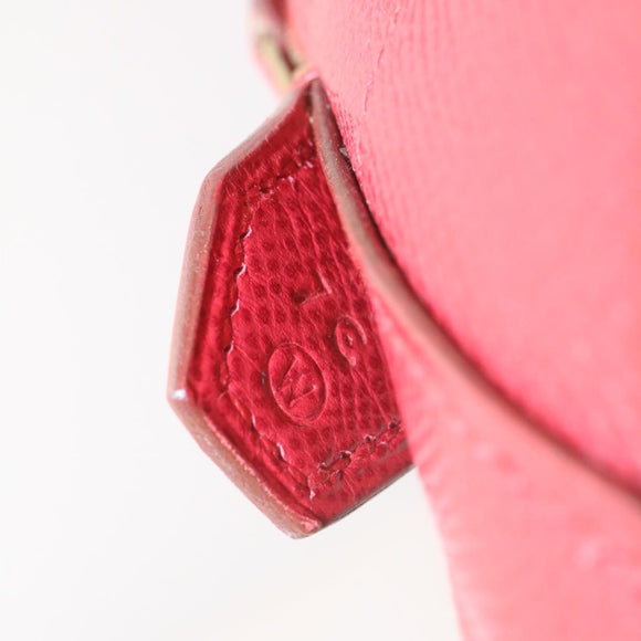 HERMES Bolide 37 Hand Bag Leather Red Auth nh122SA