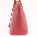HERMES Bolide 37 Hand Bag Leather Red Auth nh122SA-3