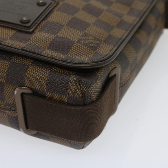 LOUIS VUITTON Damier Ebene Brooklyn PM Shoulder Bag N51210 LV Auth 34722