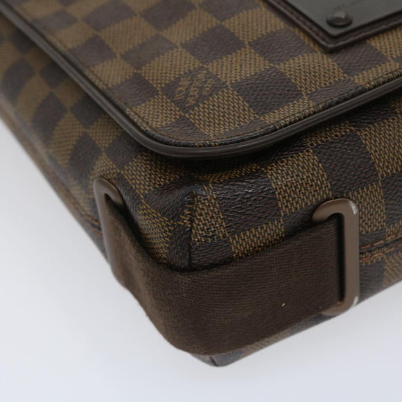 LOUIS VUITTON Damier Ebene Brooklyn PM Shoulder Bag N51210 LV Auth 34722