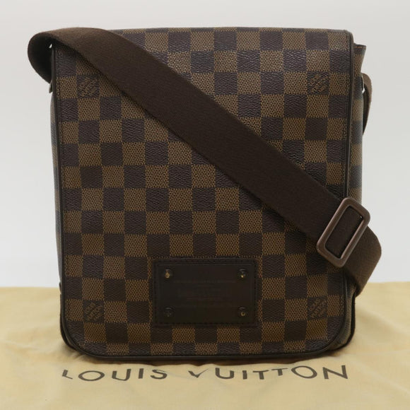 LOUIS VUITTON Damier Ebene Brooklyn PM Shoulder Bag N51210 LV Auth 34722