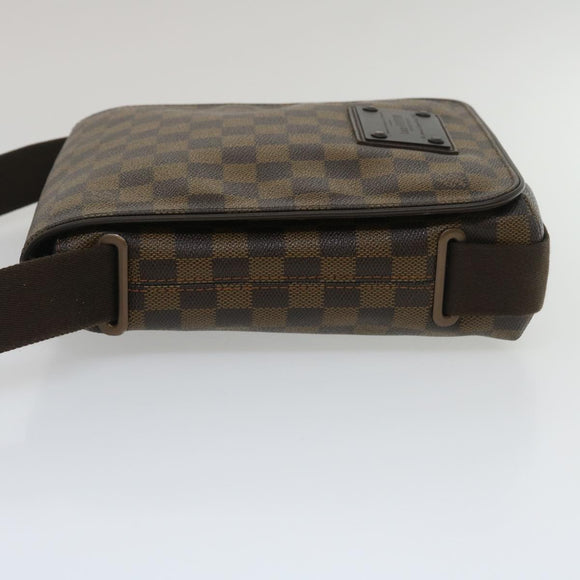 LOUIS VUITTON Damier Ebene Brooklyn PM Shoulder Bag N51210 LV Auth 34722