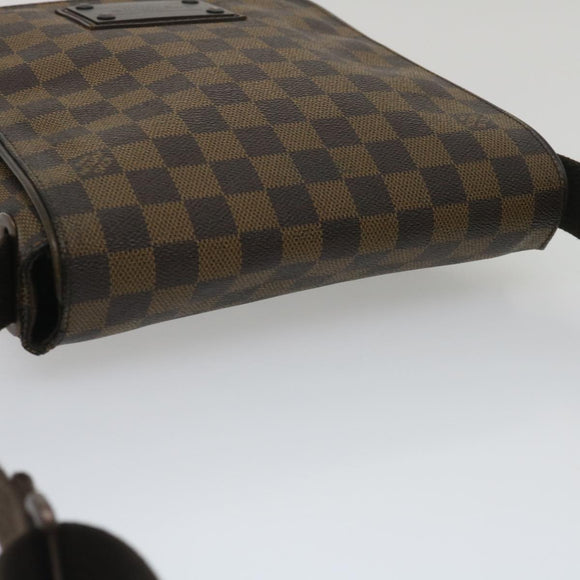 LOUIS VUITTON Damier Ebene Brooklyn PM Shoulder Bag N51210 LV Auth 34722