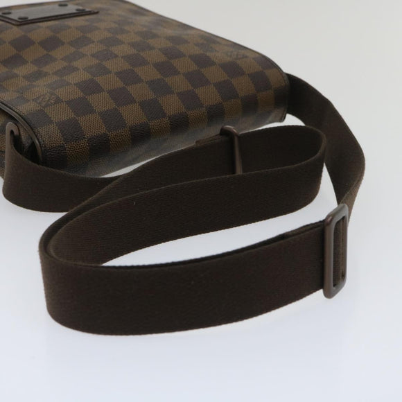 LOUIS VUITTON Damier Ebene Brooklyn PM Shoulder Bag N51210 LV Auth 34722