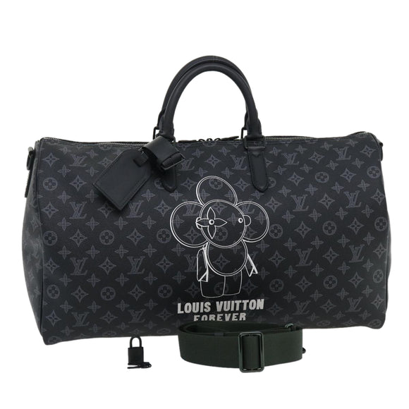 LOUIS VUITTON Monogram Eclipse Vivienne Keepall 50 Boston Bag M43683 Auth 34733S