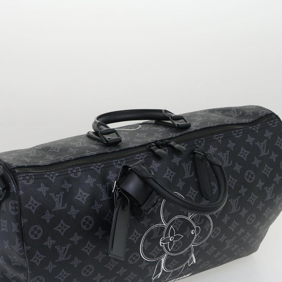 LOUIS VUITTON Monogram Eclipse Vivienne Keepall 50 Boston Bag M43683 Auth 34733S
