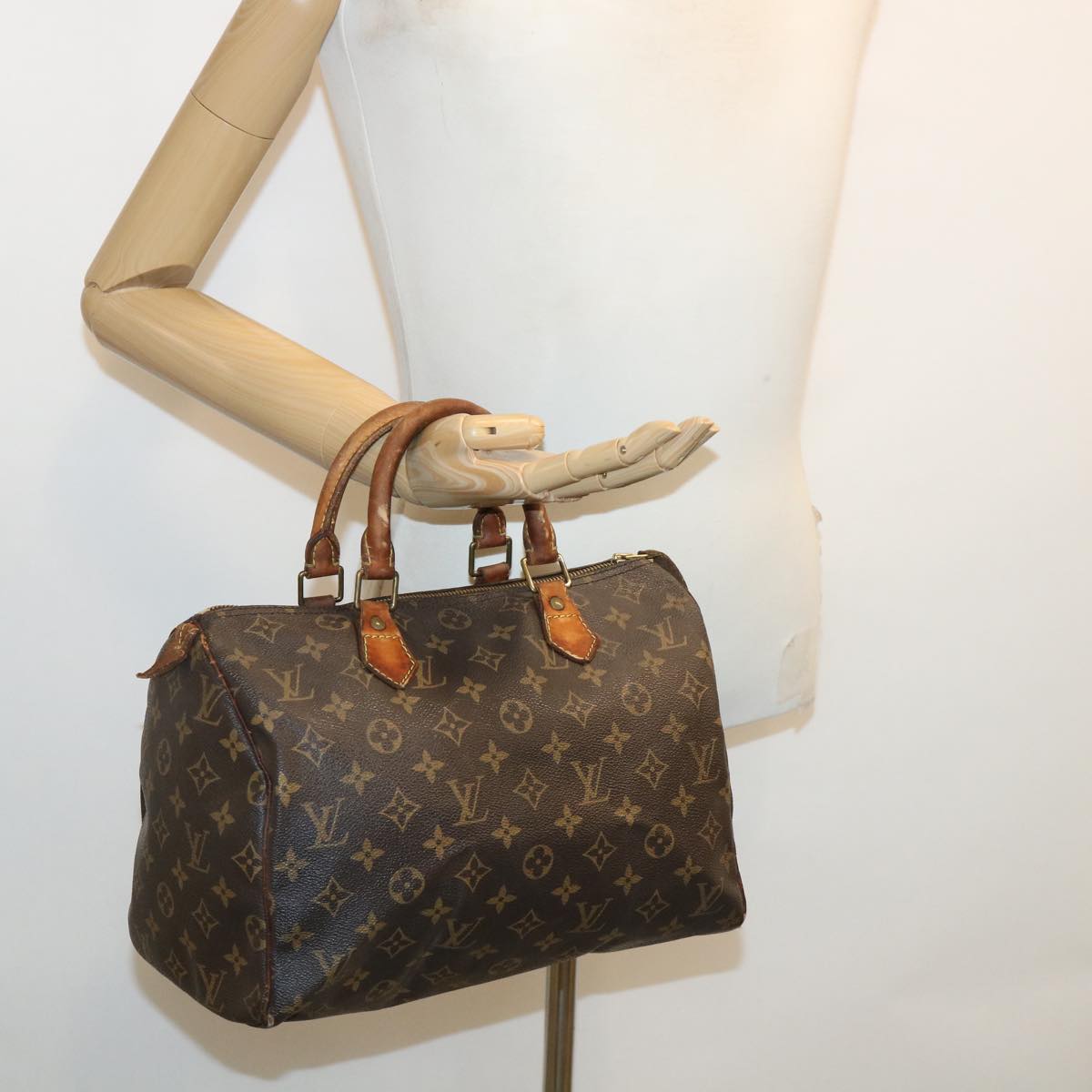 LOUIS VUITTON Monogram Speedy 30 Hand Bag M41526 LV Auth 34755